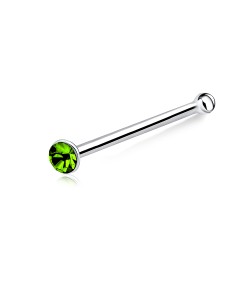 1.4mm Stone Silver Bone Nose Stud NSKD-54